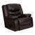 Plush Brown Leather Rocker Recliner [MEN-DSC01078-BRN-GG]