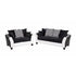Riverstone Implosion Black Velvet Living Room Set