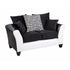 Riverstone Implosion Black Velvet Loveseat