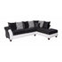 Riverstone Implosion Black Velvet Sectional