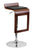 Flach Furniture Walnut Bentwood Adjustable Height Bar Stool with Black Vinyl Seat and Drop Frame [SD-2075-1-WAL-GG]