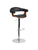 Flash Furniture Walnut Bentwood Adjustable Height Barstool with Black Vinyl Upholstery - 20""W x 18""D x 35.5 - 44""H