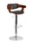Flash Furniture Walnut Bentwood Adjustable Height Barstool with Black Vinyl Upholstery - 20.75""W x 17.5""D x 32.75 - 41.25""H