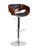 Flash Furniture Walnut Bentwood Adjustable Height Barstool with Black Vinyl Upholstery