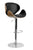 Flach Furniture Beech Bentwood Adjustable Height Bar Stool with Curved Black Vinyl Seat and Back [SD-2203-BEECH-GG]