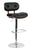 Flach Furniture Walnut Bentwood Adjustable Height Bar Stool with Button Tufted Black Vinyl Upholstery [SD-2228-WAL-GG]