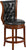 Flash Furniture High Brandy Wood Counter Height Stool with Black Leather Swivel Seat - 26''