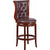 Flash Furniture High Dark Chestnut Wood Barstool with Hepatic Leather Swivel Seat - 30''