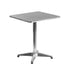 23.5"" Square Aluminum Indoor-Outdoor Table With Base