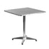 27.5"" Square Aluminum Indoor-Outdoor Table With Base