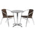 Flash Furniture 23.5"" Round Aluminum Indoor-Outdoor Table With 2 Rattan Chairs