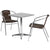 Flash Furniture 23.5"" Square Aluminum Indoor-Outdoor Table With 2 Rattan Chairs