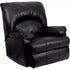Contemporary Apache Black Leather Rocker Recliner [WM-8500-371-GG]
