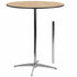 Flash Furniture 36"" Round Wood Cocktail Table with 30"" and 42"" Columns [XA-36-COTA-GG]