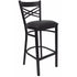 Flash Furniture HERCULES Series Black X Back Metal Restaurant Bar Stool with Black Vinyl Seat