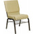 Flash Furniture HERCULES Series 18.5W Beige Patterned Church Chair with Book Rack-Gold Vein Frame