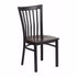 HERCULES Series Black School House Back Metal Restaurant Chair - Walnut Wood Seat [XU-DG6Q4BSCH-WALW-GG]