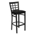HERCULES Series Black Window Back Metal Restaurant Bar Stool - Black Vinyl Seat [XU-DG6R7BWIN-BAR-BLKV-GG]