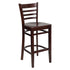HERCULES Series Mahogany Finished Ladder Back Wooden Restaurant Bar Stool [XU-DGW0005BARLAD-MAH-GG]