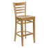 HERCULES Series Natural Wood Finished Ladder Back Wooden Restaurant Bar Stool [XU-DGW0005BARLAD-NAT-GG]
