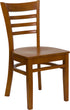 HERCULES Series Cherry Finished Ladder Back Wooden Restaurant Chair [XU-DGW0005LAD-CHY-GG]