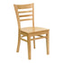 HERCULES Series Natural Wood Finished Ladder Back Wooden Restaurant Chair [XU-DGW0005LAD-NAT-GG]