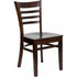 HERCULES Series Walnut Finished Ladder Back Wooden Restaurant Chair [XU-DGW0005LAD-WAL-GG]