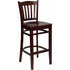 HERCULES Series Mahogany Finished Vertical Slat Back Wooden Restaurant Bar Stool [XU-DGW0008BARVRT-MAH-GG]