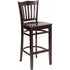 HERCULES Series Walnut Finished Vertical Slat Back Wooden Restaurant Bar Stool [XU-DGW0008BARVRT-WAL-GG]