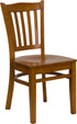 HERCULES Series Cherry Finished Vertical Slat Back Wooden Restaurant Chair [XU-DGW0008VRT-CHY-GG]