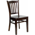 HERCULES Series Walnut Finished Vertical Slat Back Wooden Restaurant Chair [XU-DGW0008VRT-WAL-GG]