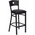 HERCULES Series Black Circle Back Metal Restaurant Bar Stool - Black Vinyl Seat [XU-DG-60120-CIR-BAR-BLKV-GG]