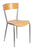 Flash Furniture Invincible Series Metal Restaurant Chair - Natural Wood Back & Seat [XU-DG-60217-NAT-GG]