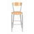Flash Furniture Invincible Series Metal Restaurant Barstool with Natural Wood Back and Seat
