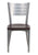 Flash Furniture Hercules Series Silver Slat Back Metal Restaurant Chair with Mahogany Wood Seat [Xu-Dg-60401-Mahw-Gg]