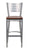 Flash Furniture Hercules Series Silver Slat Back Metal Restaurant Barstool with Cherry Wood Seat [Xu-Dg-60402-Bar-Chyw-Gg]