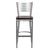 Flash Furniture Hercules Series Silver Slat Back Metal Restaurant Barstool with Mahogany Wood Seat [Xu-Dg-60402-Bar-Mahw-Gg]