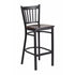 Flash Furniture HERCULES Series Black Vertical Back Metal Restaurant Barstool - Walnut Wood Seat [XU-DG-6R6B-VRT-BAR-WALW-GG]