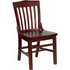 HERCULES Series Mahogany Finished School House Back Wooden Restaurant Chair [XU-DG-W0006-MAH-GG]