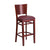 Flash Furniture Lacey Series Solid Back Mahogany Wooden Restaurant Barstool - Burgundy Vinyl Seat [XU-DG-W0094BAR-MAH-BURV-GG]