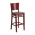 Flash Furniture Lacey Series Solid Back Mahogany Wooden Restaurant Barstool [XU-DG-W0094BAR-MAH-MAH-GG]