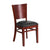 Flash Furniture Lacey Series Solid Back Mahogany Wooden Restaurant Chair - Black Vinyl Seat [XU-DG-W0094B-MAH-BLKV-GG]