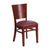 Flash Furniture Lacey Series Solid Back Mahogany Wooden Restaurant Chair - Burgundy Vinyl Seat [XU-DG-W0094B-MAH-BURV-GG]