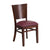 Flash Furniture Lacey Series Solid Back Walnut Wooden Restaurant Chair - Burgundy Vinyl Seat [XU-DG-W0094B-WAL-BURV-GG]