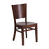 Flash Furniture Lacey Series Solid Back Walnut Wooden Restaurant Chair [XU-DG-W0094B-WAL-WAL-GG]
