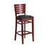 Flash Furniture Darby Series Slat Back Mahogany Wooden Restaurant Barstool - Black Vinyl Seat [XU-DG-W0108BBAR-MAH-BLKV-GG]