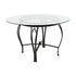 Flash Furniture Syracuse 48"" Round Glass Dining Table with Black Metal Frame