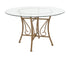 Flash Furniture Princeton 48"" Round Glass Dining Table with Matte Gold Metal Frame