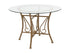 Flash Furniture Princeton 42"" Round Glass Dining Table with Matte Gold Metal Frame