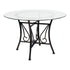 Flash Furniture Princeton 45'' Round Glass Dining Table with Black Metal Frame
